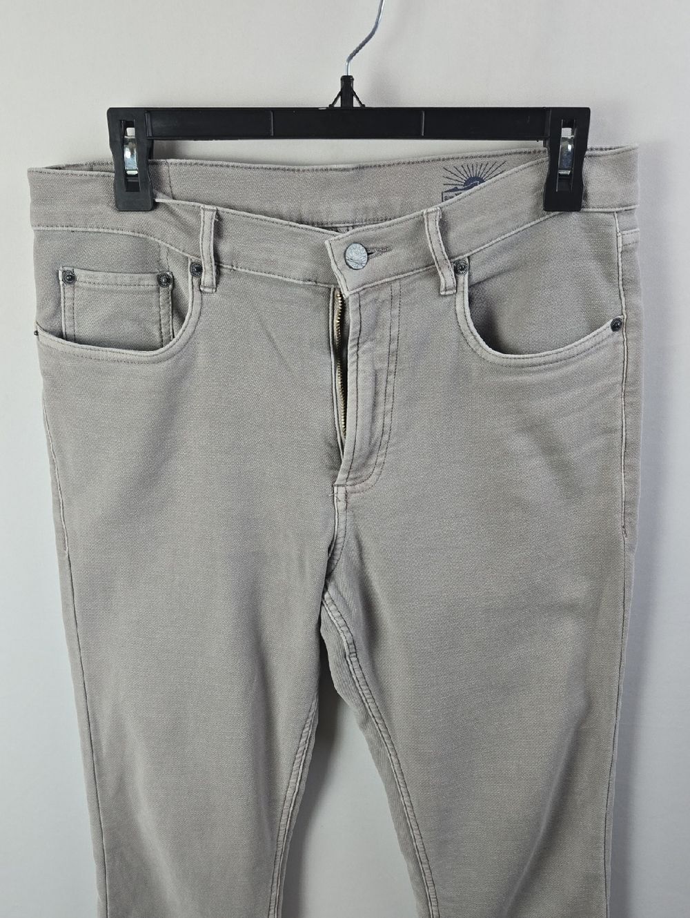 Faherty Brand 5-Pocket Slim Straight Pants Gray Mens 31x30 Casual Trousers - Picture 3 of 9